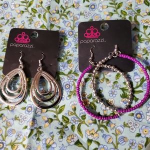 2 Pairs Fishhook pierced Earrings, Paparazzi